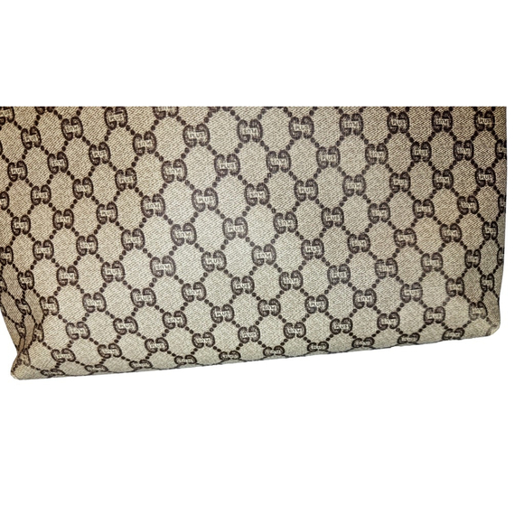 Authentic Vintage GUCCI PLUS GG Pattern Shoulder Tote Bag PVC Leather Brown - Picture 10 of 16